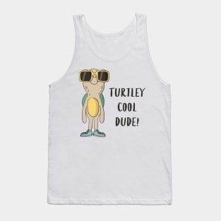 Turtley Cool Dude, Funny Cool Turtle Tank Top